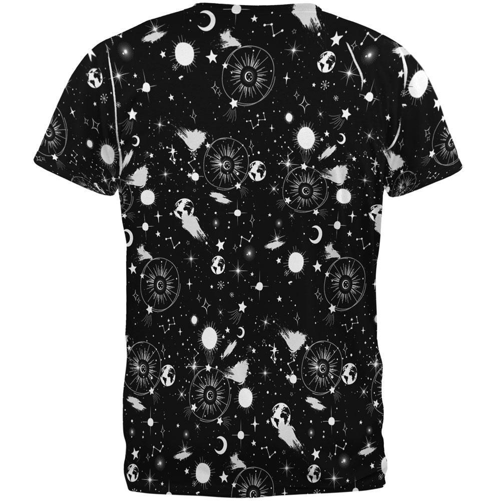 Halloween Galaxy Astronomy Pattern All Over Mens T Shirt