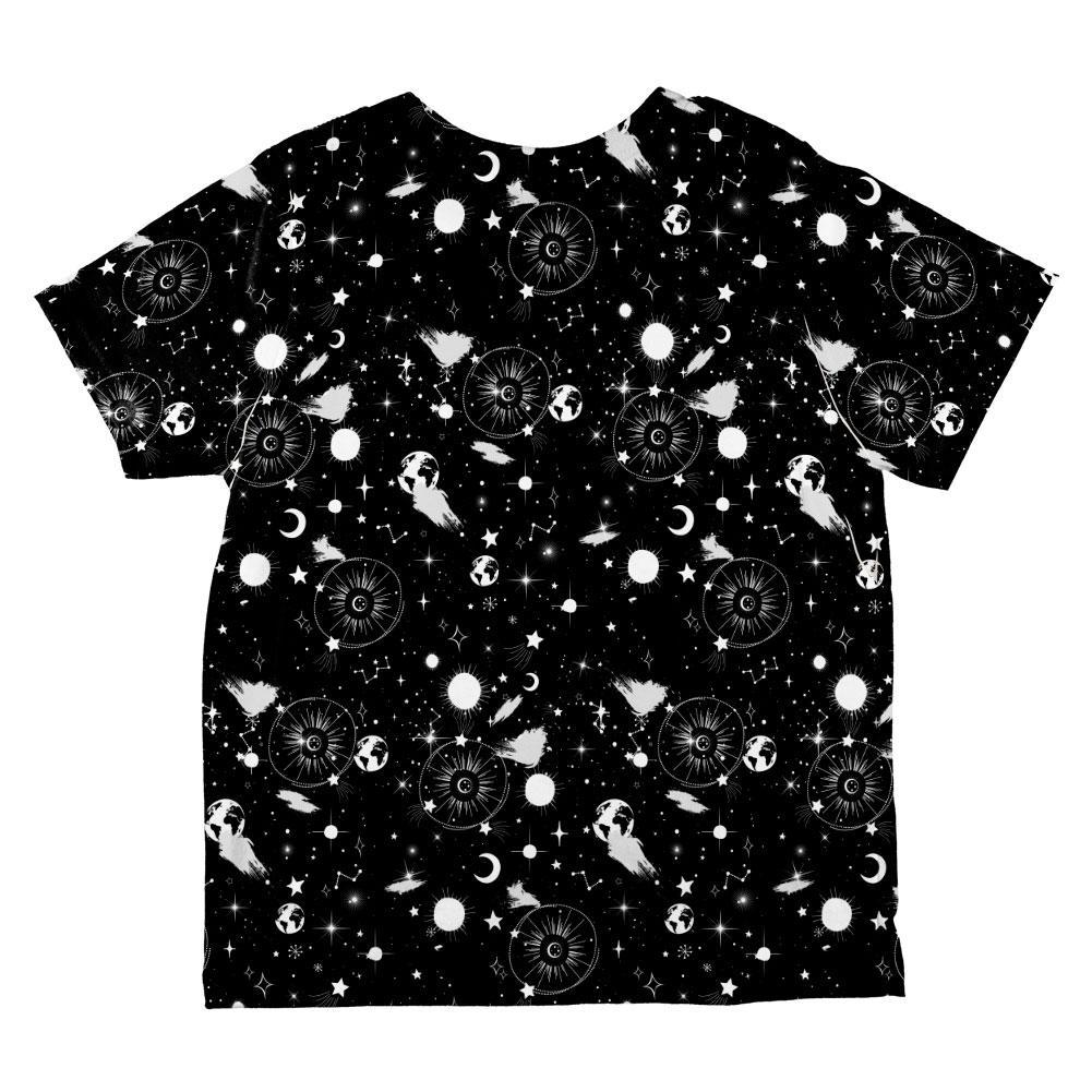 Halloween Galaxy Astronomy Pattern All Over Youth T Shirt