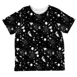 Halloween Galaxy Astronomy Pattern All Over Toddler T Shirt