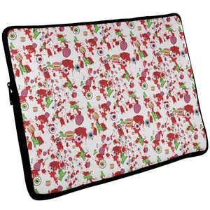 Halloween Zombie Elements Pattern Laptop Sleeve 17 inch