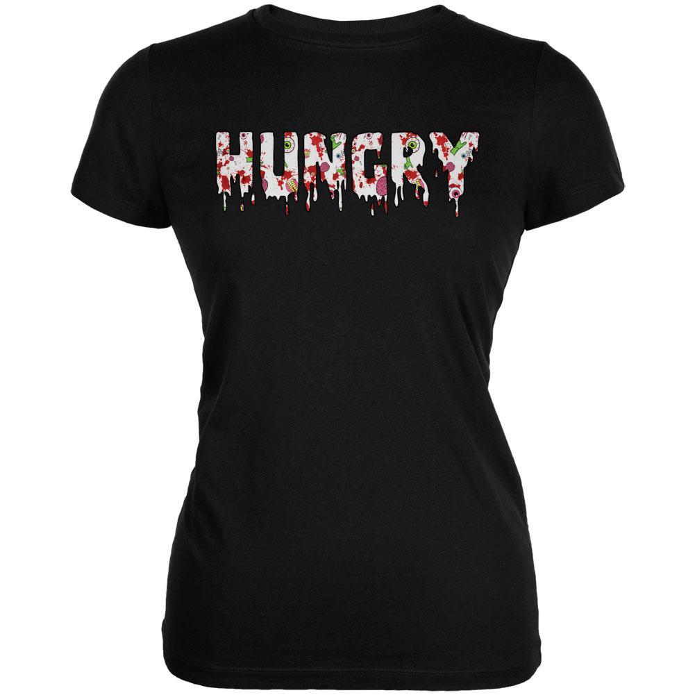 Halloween Hungry Zombie Pattern Juniors Soft T Shirt
