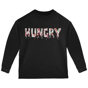 Halloween Hungry Zombie Pattern Toddler Long Sleeve T Shirt