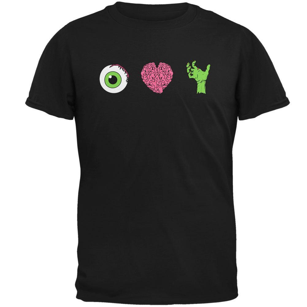 Halloween Eye Heart Zombies Mens T Shirt