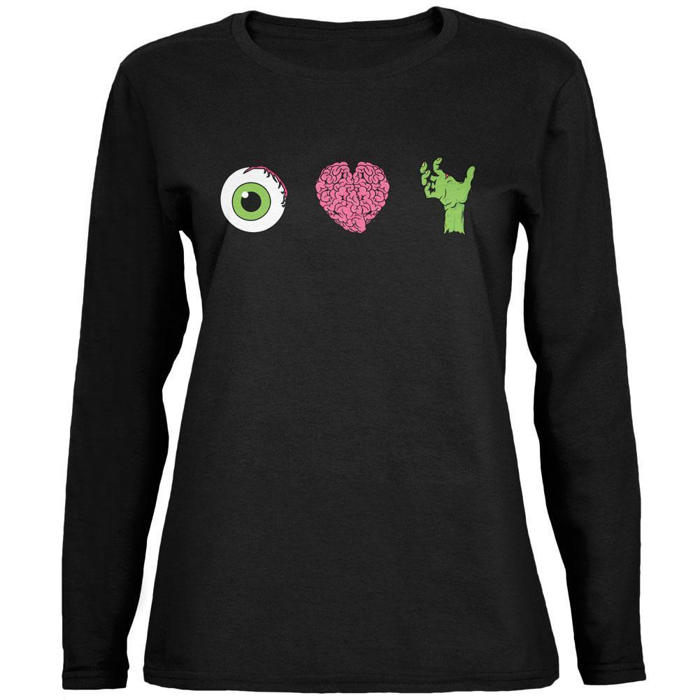 Halloween Eye Heart Zombies Ladies' Relaxed Jersey Long-Sleeve Tee