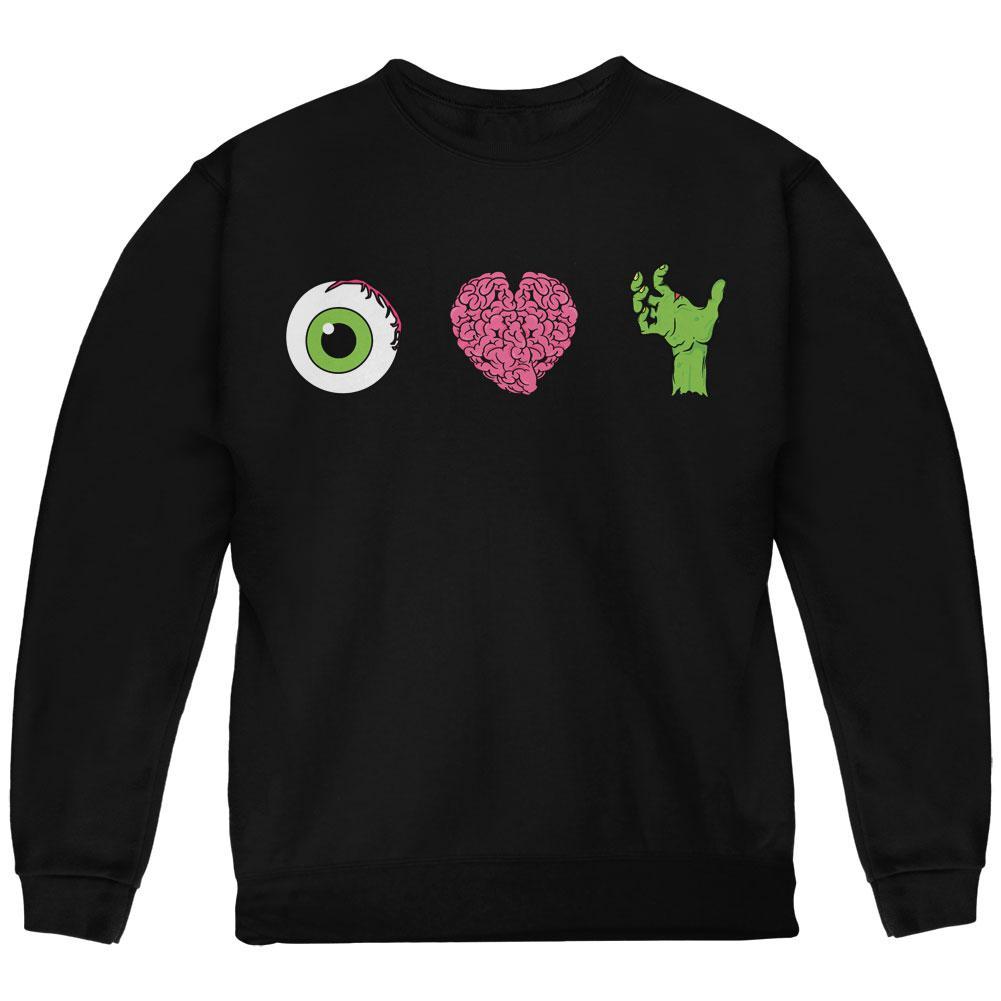 Halloween Eye Heart Zombies Youth Sweatshirt