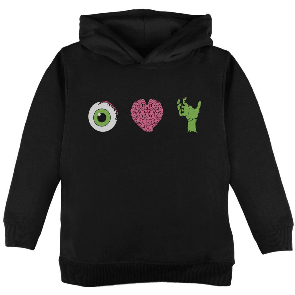 Halloween Eye Heart Zombies Toddler Hoodie