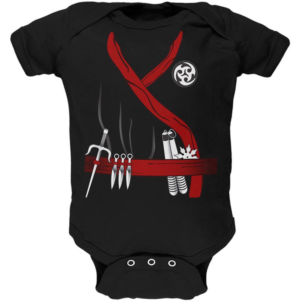 Halloween Red Clan Ninja Assassin Costume Soft Baby One Piece