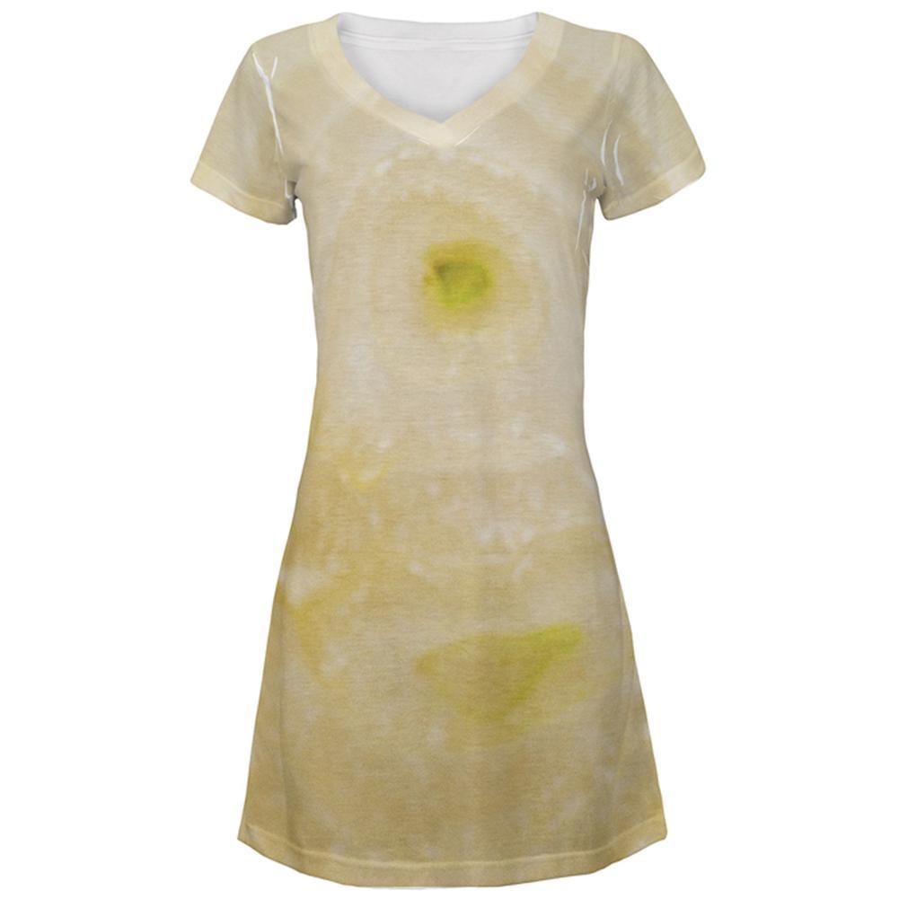 Halloween Yellow Sweet Onion Costume All Over Juniors Beach Cover-Up Dress