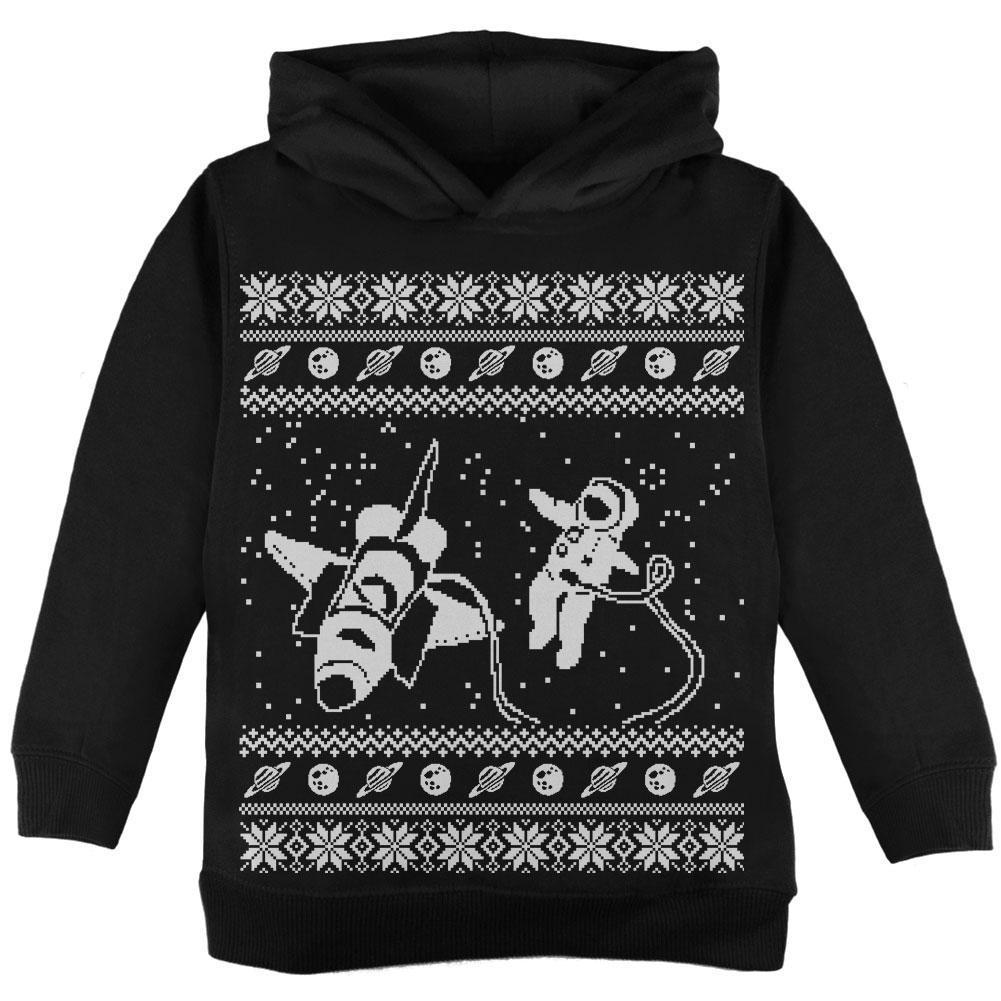 Astronaut in Space Ugly Christmas Sweater Toddler Hoodie