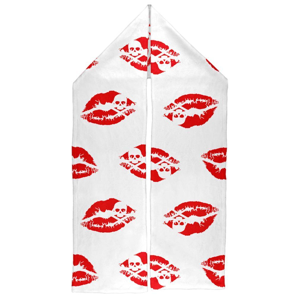 Halloween Deadly Valentine Kiss of Death Warm Fleece Scarf