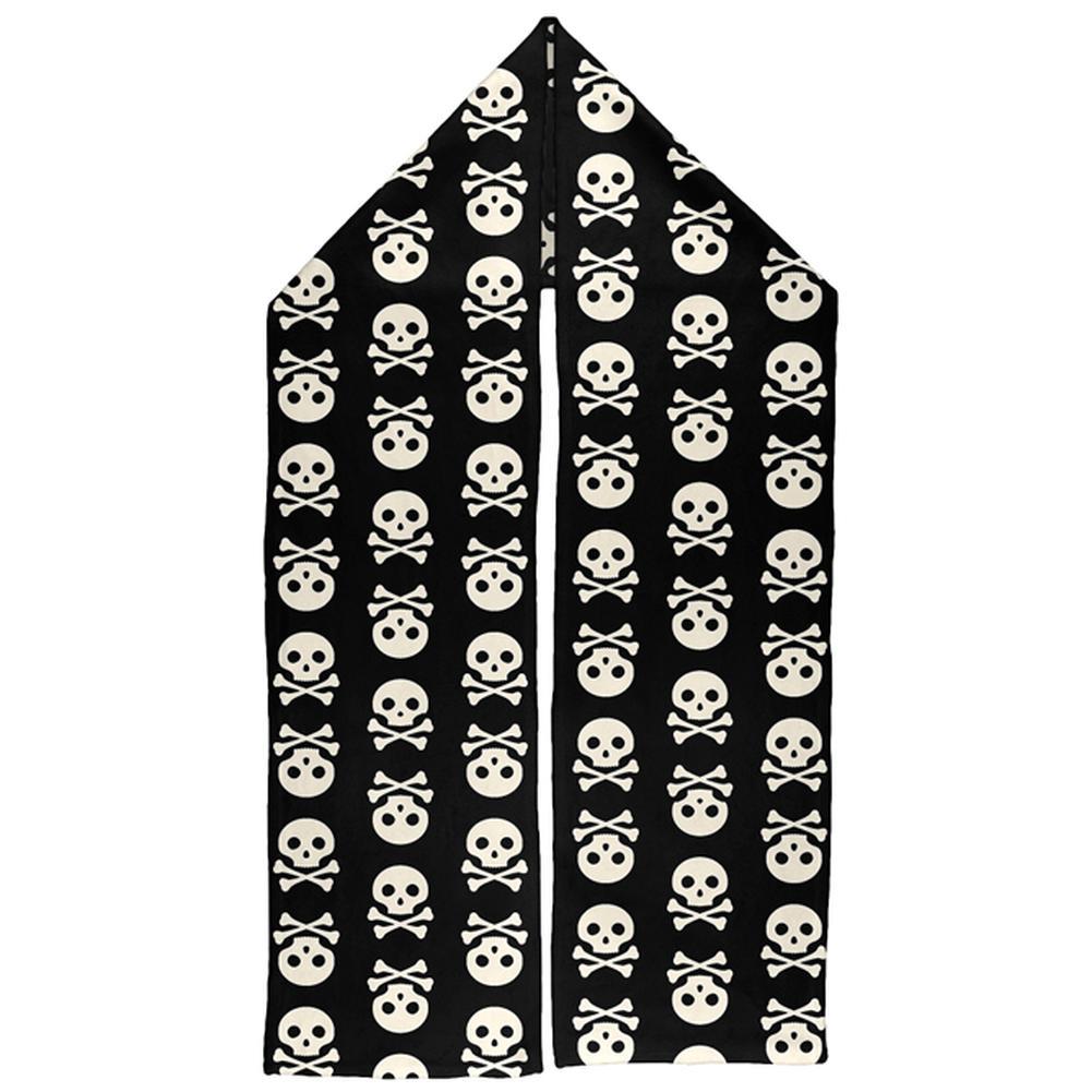 Halloween Skull and Crossbones Warm Fleece Scarf