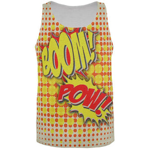 Halloween Boom Pow Vintage Comic Book Costume All Over Mens Tank Top