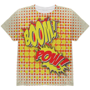 Halloween Boom Pow Vintage Comic Book Costume All Over Youth T Shirt