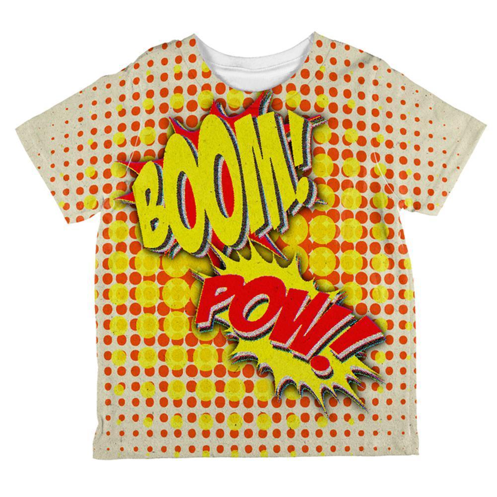 Halloween Boom Pow Vintage Comic Book Costume All Over Toddler T Shirt
