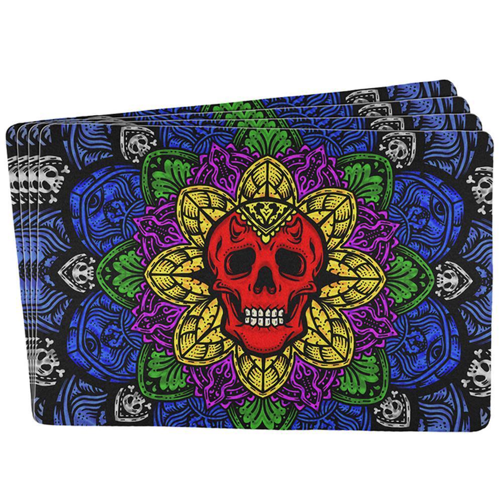 Halloween Demon Skull Mandala All Over Placemat (Set of 4)