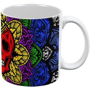 Halloween Demon Skull Mandala All Over Coffee Mug