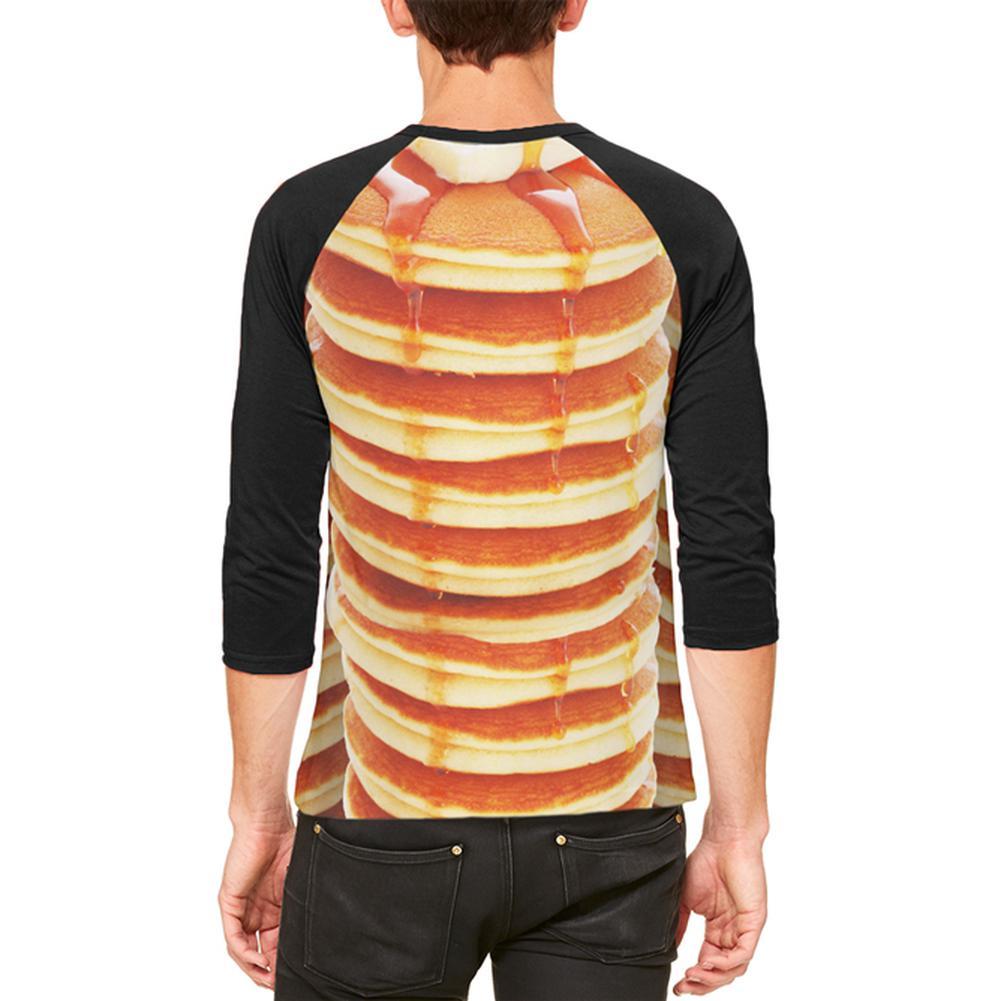 Halloween Pancakes and Syrup Breakfast Costume Mens Raglan T Shirt
