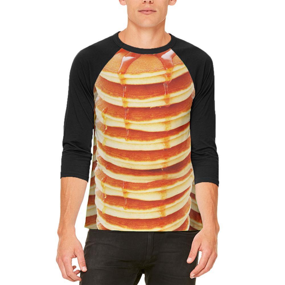 Halloween Pancakes and Syrup Breakfast Costume Mens Raglan T Shirt