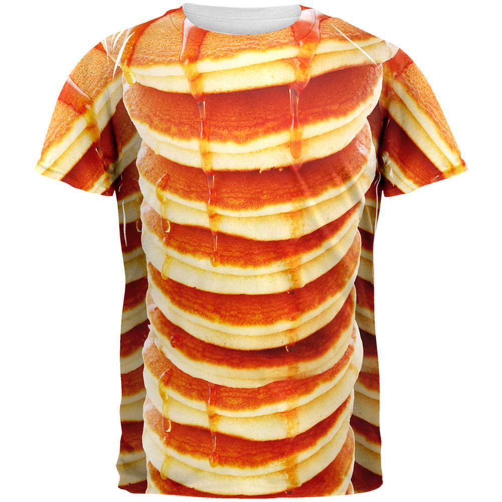 Halloween Pancakes and Syrup Breakfast Costume All Over Mens T Shirt