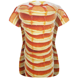Halloween Pancakes and Syrup Breakfast Costume All Over Womens T Shirt