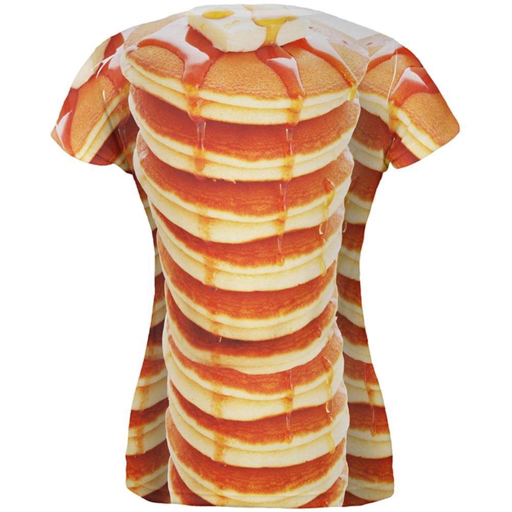 Halloween Pancakes and Syrup Breakfast Costume All Over Juniors T Shirt