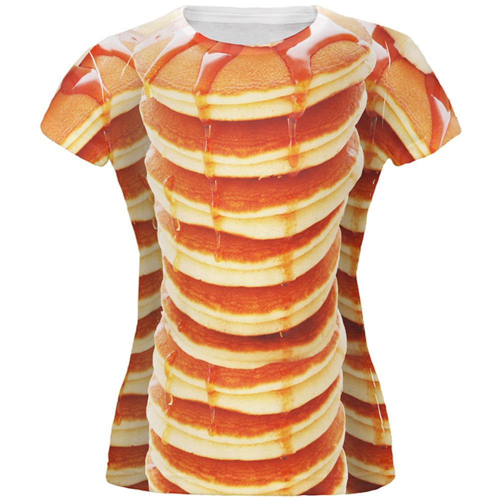 Halloween Pancakes and Syrup Breakfast Costume All Over Juniors T Shirt