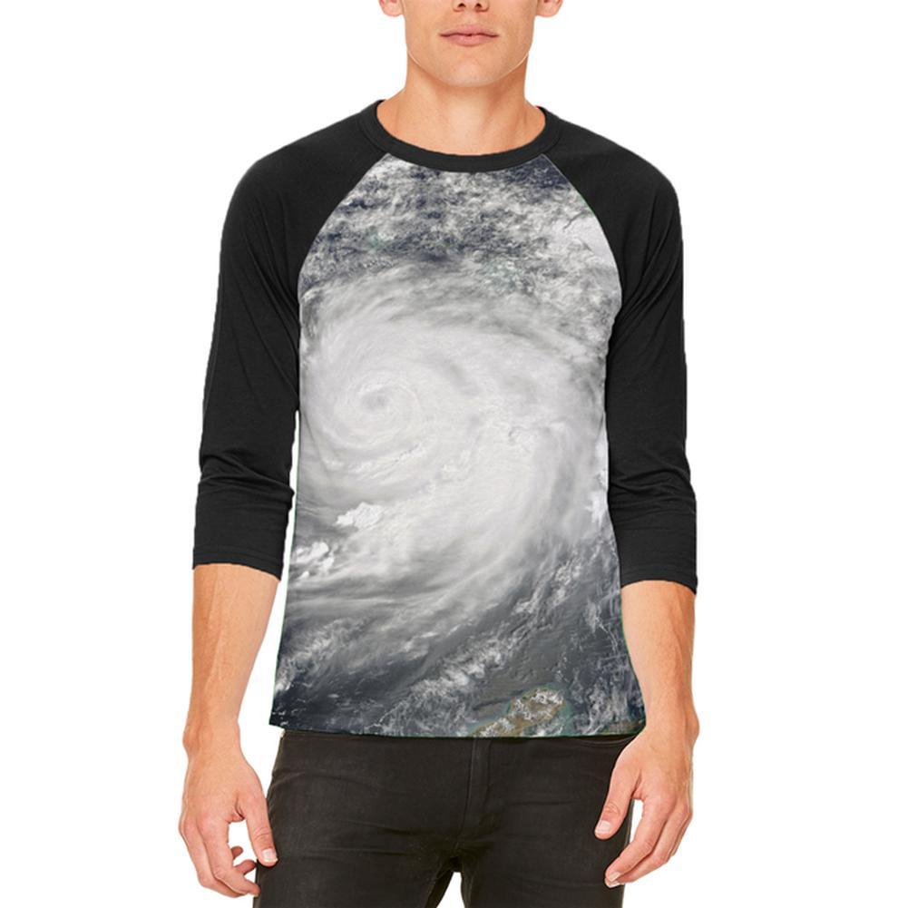 Halloween Gulf Coast Hurricane Costume Mens Raglan T Shirt