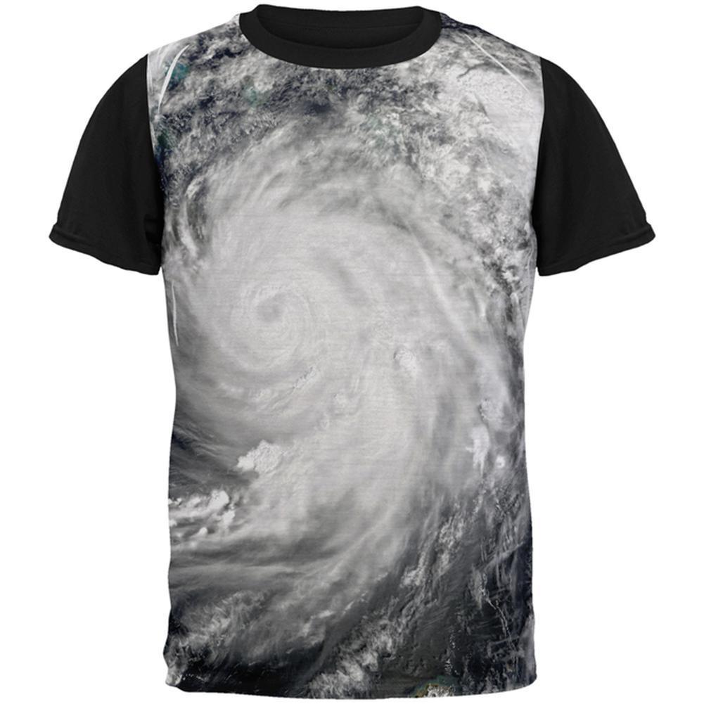 Halloween Gulf Coast Hurricane Costume All Over Mens Black Back T Shirt