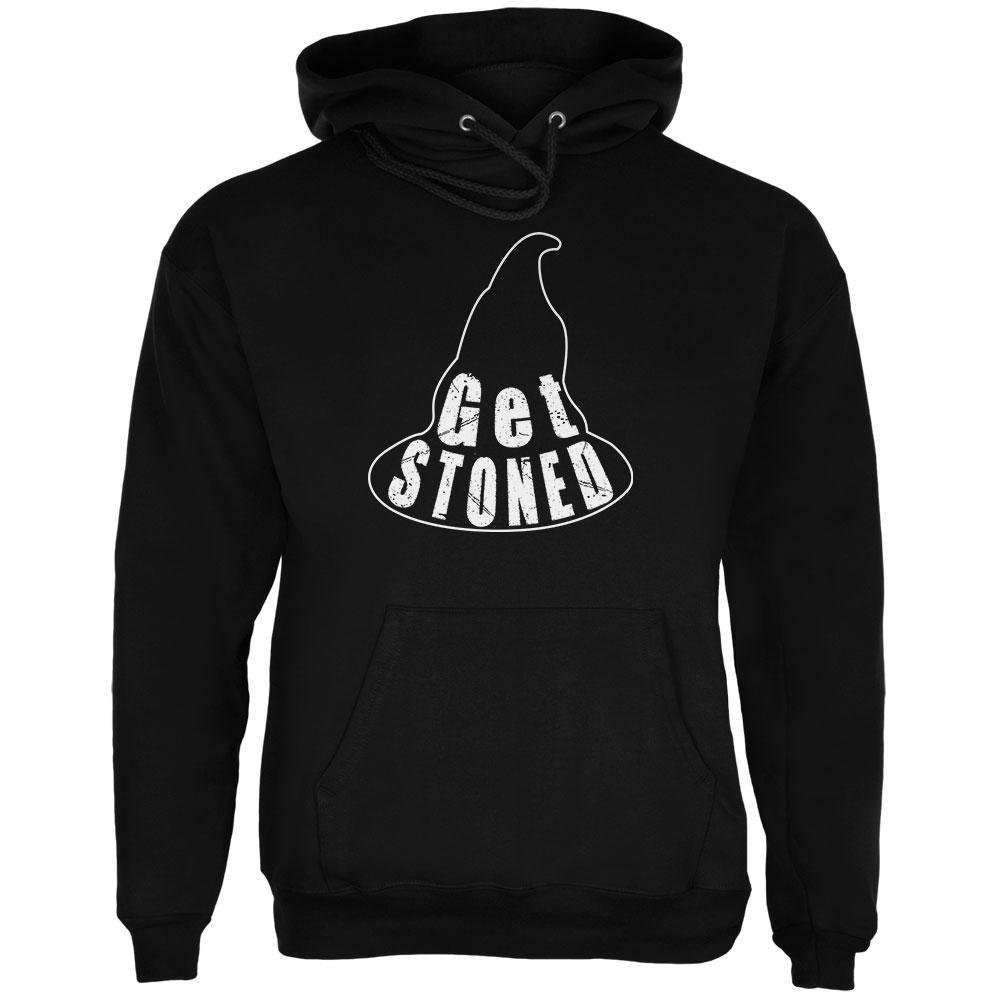 Halloween Witch Hat Get Stoned Pun Mens Hoodie