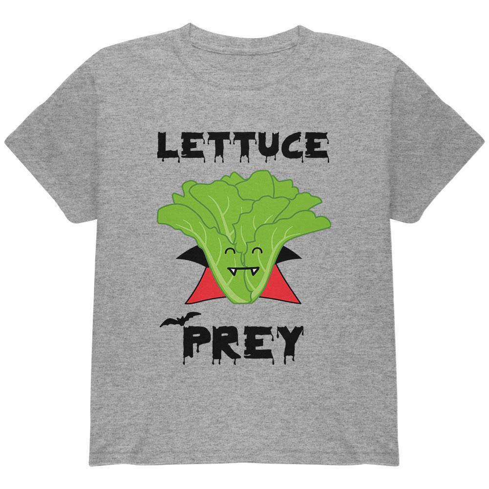 Halloween Vegetable Lettuce Let Us Prey Dracula Funny Youth Long Sleeve T Shirt