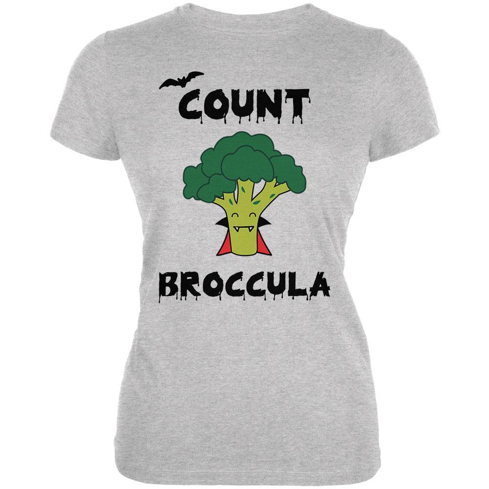 Halloween Vegetable Broccoli Count Broccula Dracula Funny Juniors Soft T Shirt