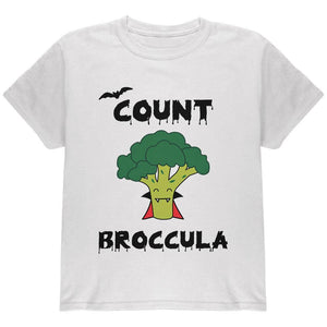 Halloween Vegetable Broccoli Count Broccula Dracula Funny Youth T Shirt