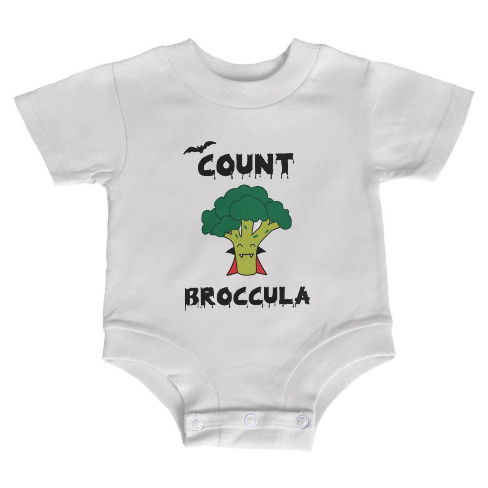 Halloween Vegetable Broccoli Count Broccula Dracula Baby Crewneck One Piece
