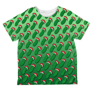 Christmas German Pickle Pattern All Over Toddler T Shirt