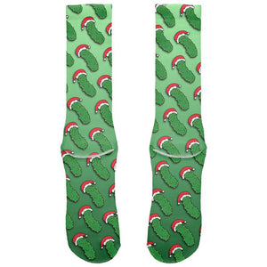 Christmas German Pickle Pattern All Over Soft Socks