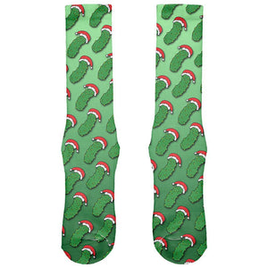 Christmas German Pickle Pattern All Over Soft Socks