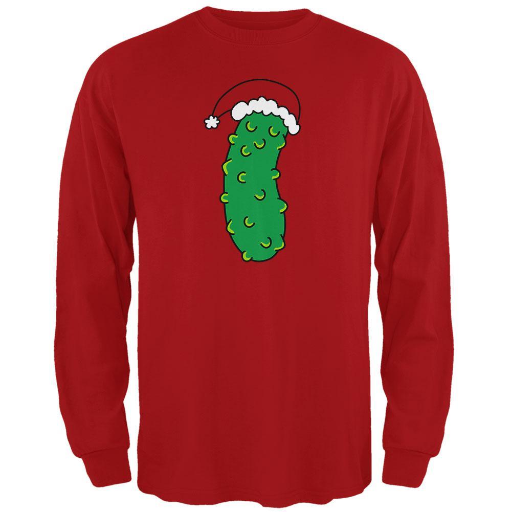 Christmas Pickle Mens Long Sleeve T Shirt