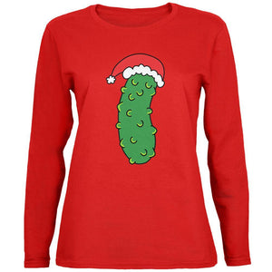 Christmas Pickle Womens Long Sleeve T Shirt