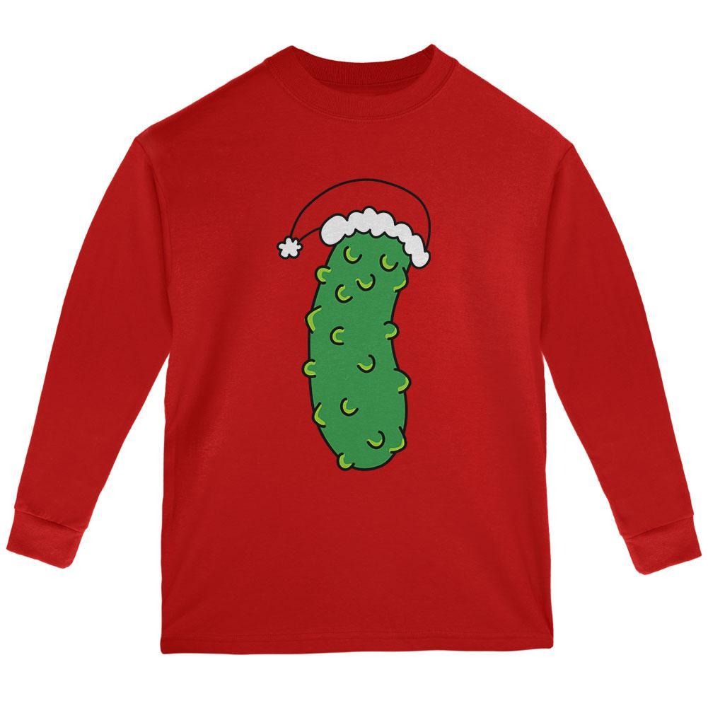 Christmas Pickle Youth Long Sleeve T Shirt