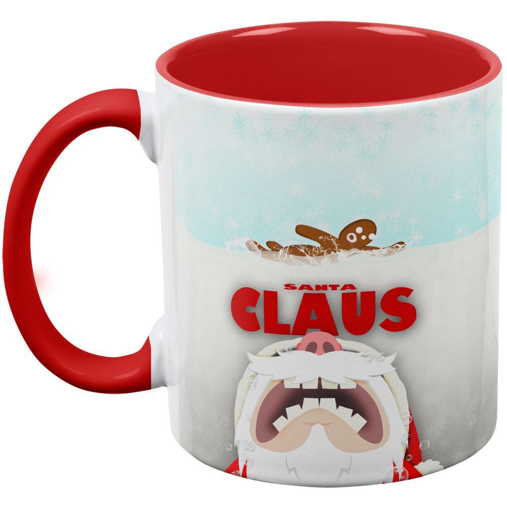 Christmas Santa Jaws Claus Horror Red Handle Coffee Mug