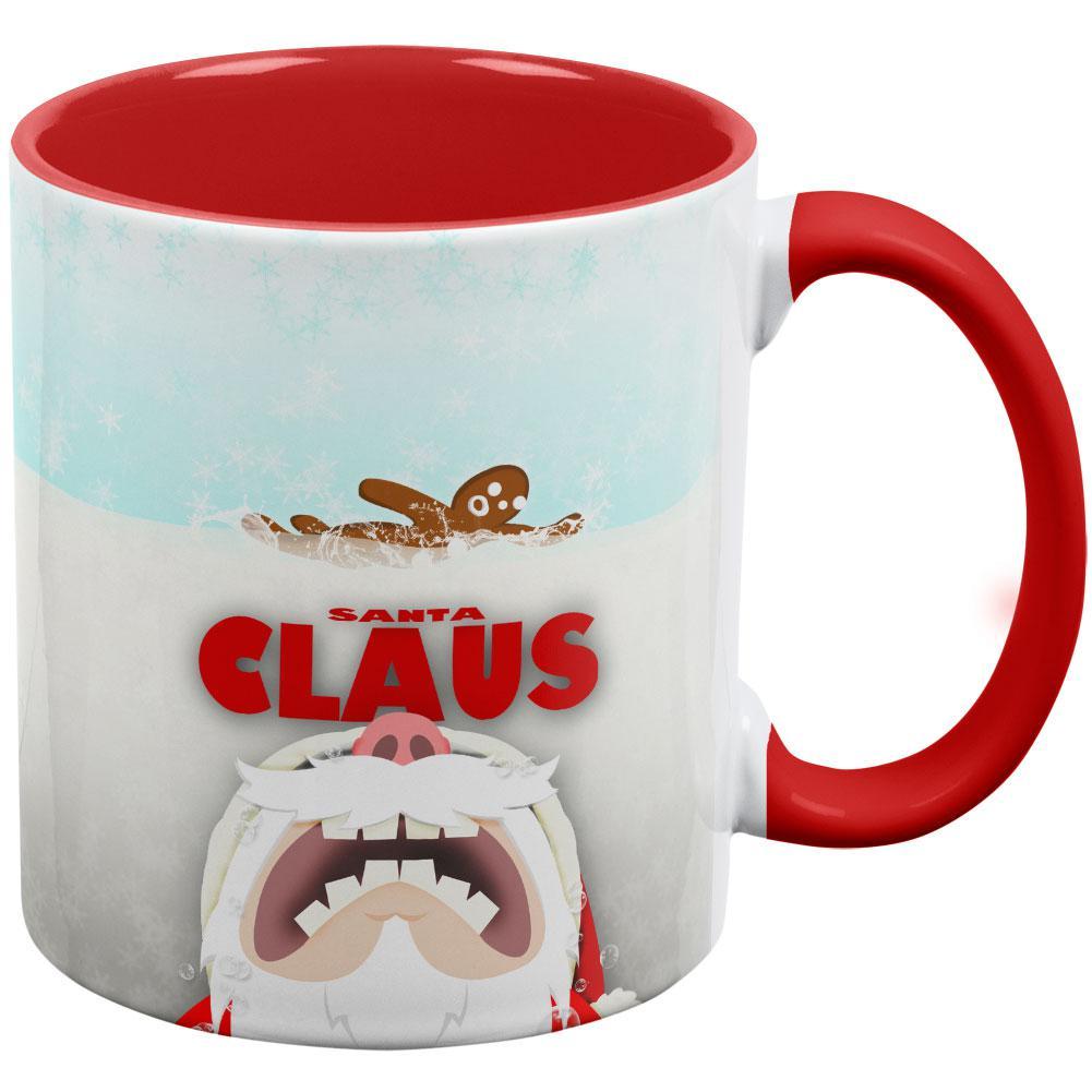Christmas Santa Jaws Claus Horror Red Handle Coffee Mug