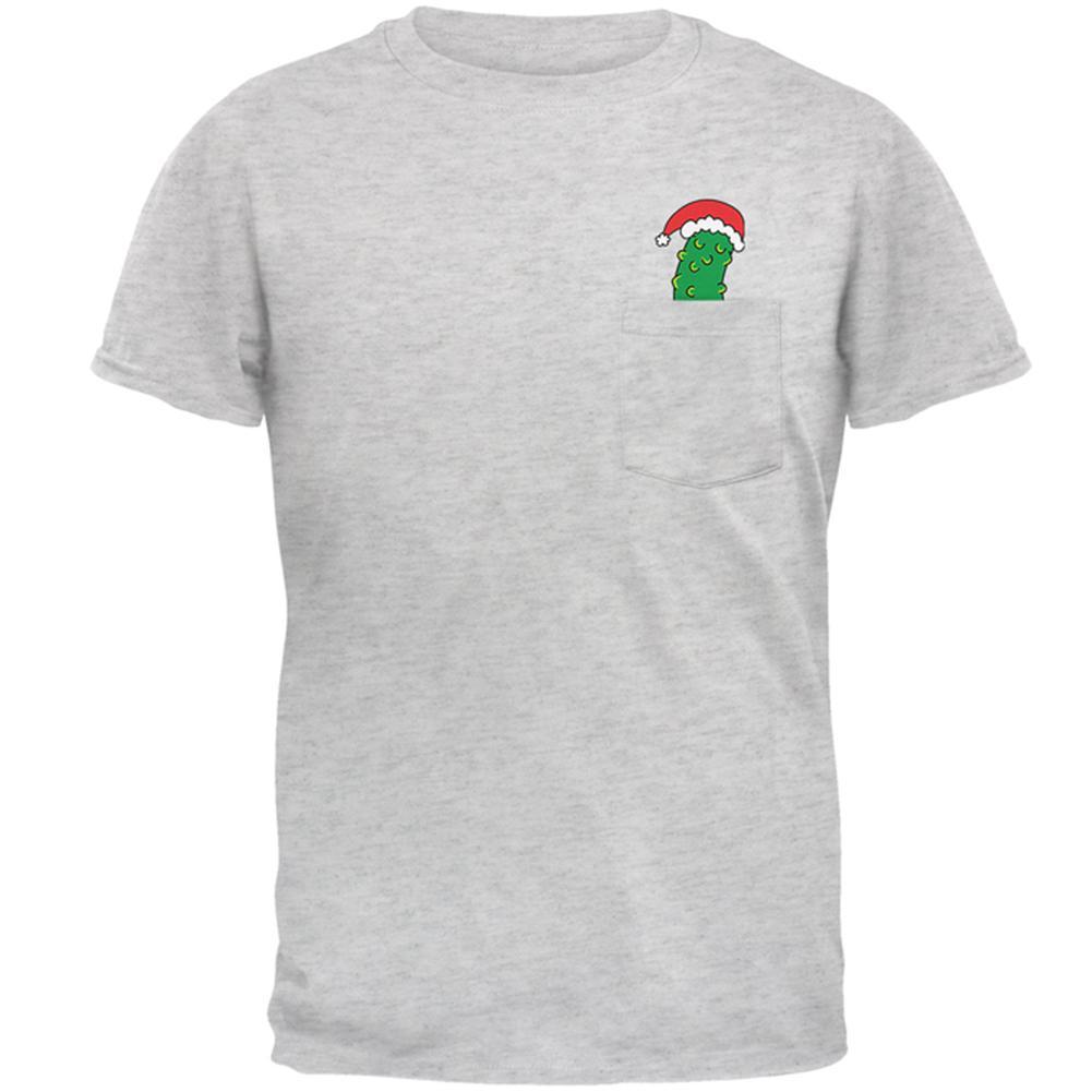 Christmas Pocket Pickle German Tradition Mens Pocket T Shirt