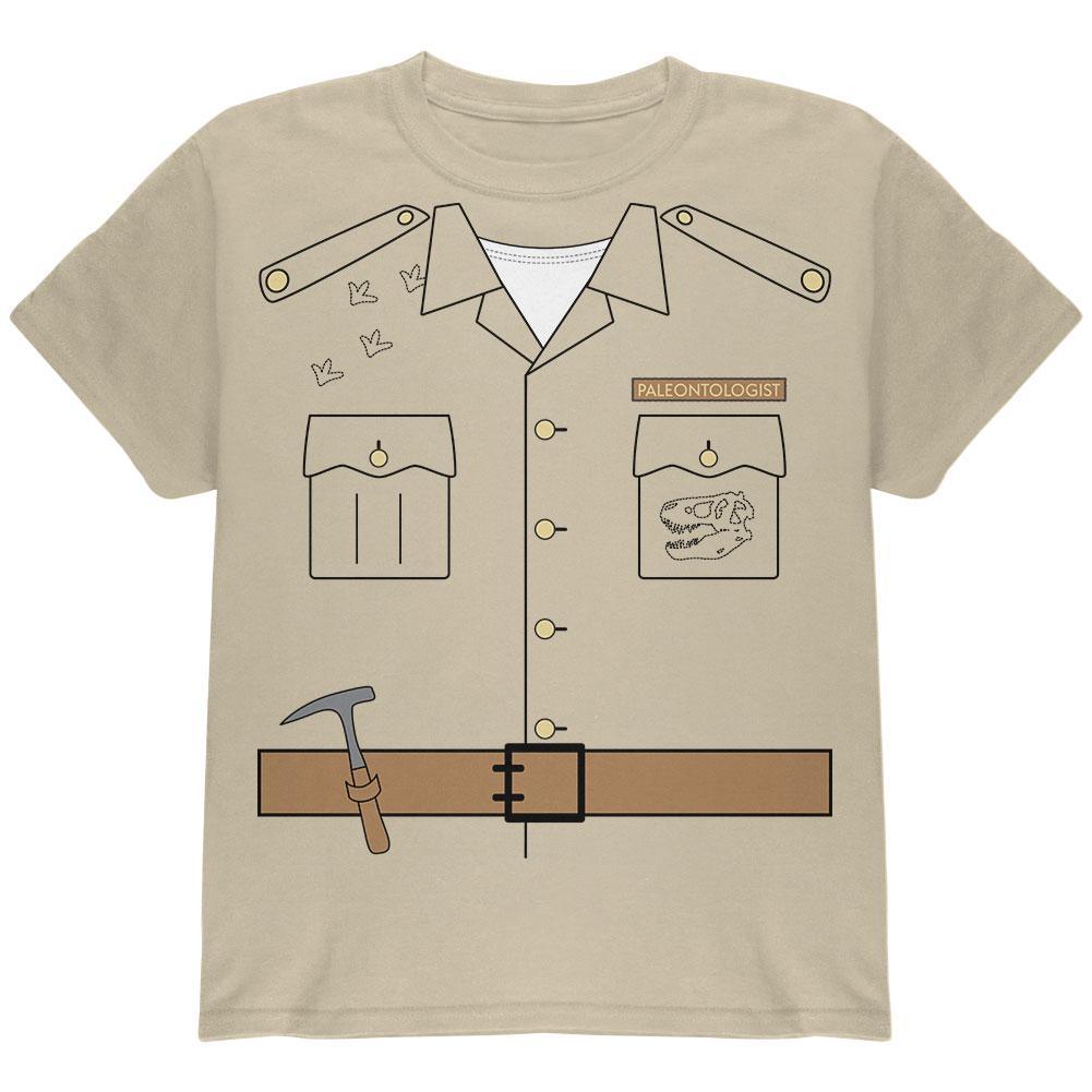 Halloween Paleontologist Dinosaur Hunter Costume Youth T Shirt