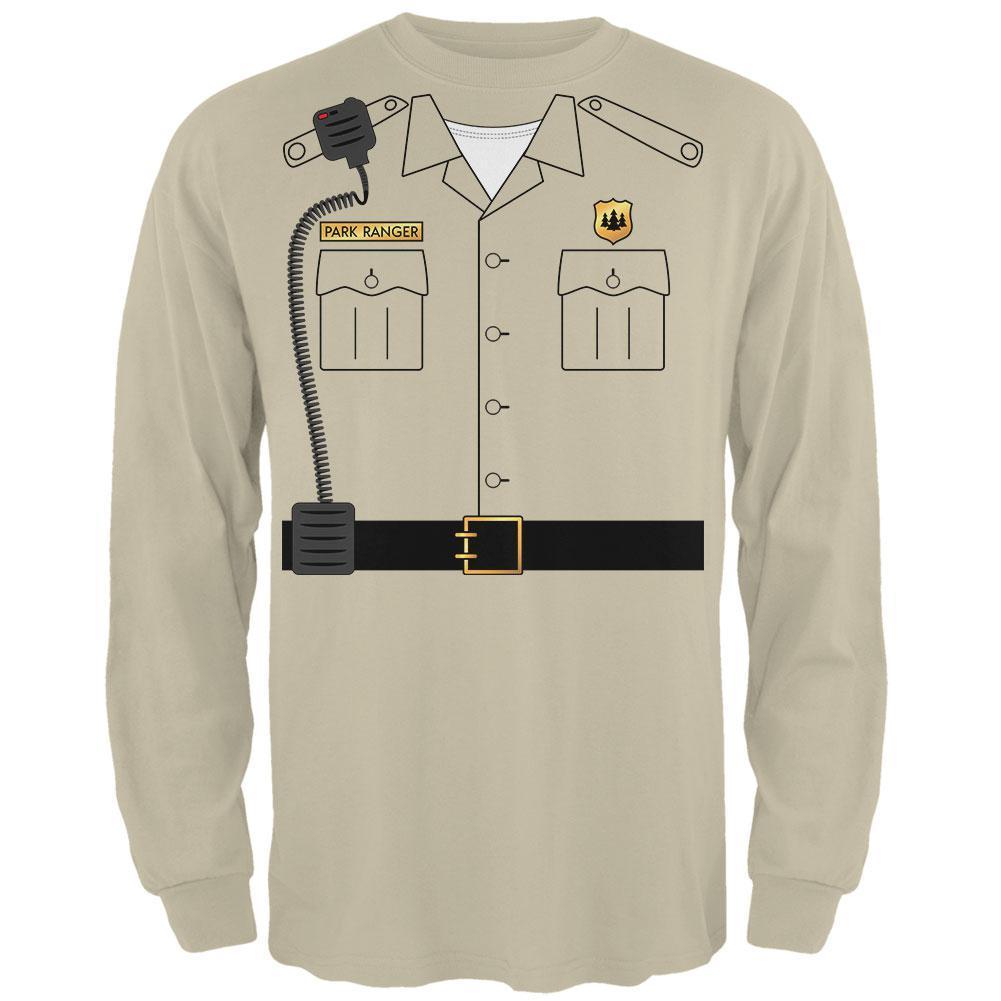 Halloween Forest Park Ranger Costume Mens Long Sleeve T Shirt