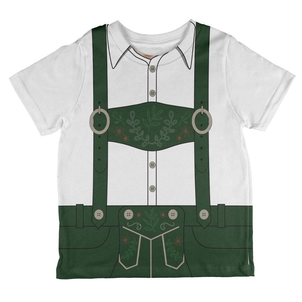 Halloween Lederhosen Yodelling Yodeller Costume Swiss All Over Toddler T Shirt