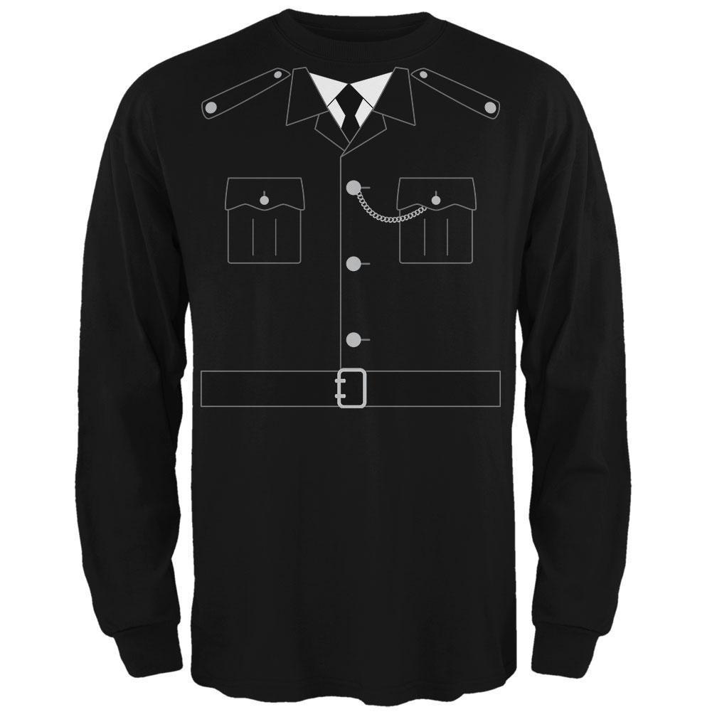 Halloween British Bobby Copper Police Costume Mens Long Sleeve T Shirt