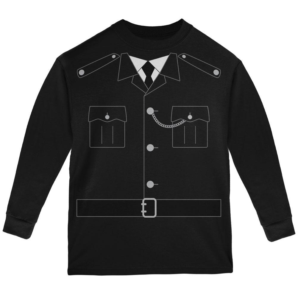 Halloween British Bobby Copper Police Costume Youth Long Sleeve T Shirt