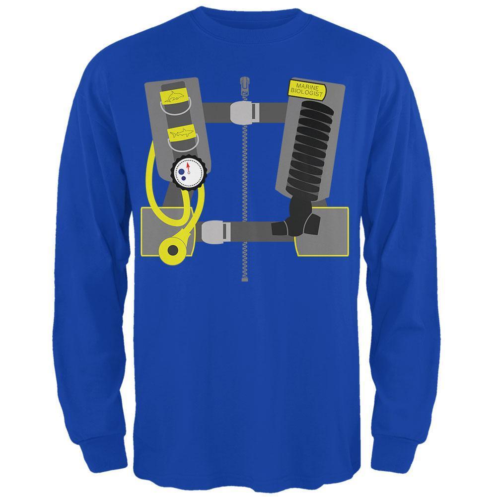 Halloween Marine Biologist Scuba Diver Costume Mens Long Sleeve T Shirt