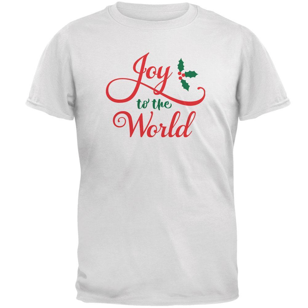 Christmas Joy to the World Script Mens T Shirt