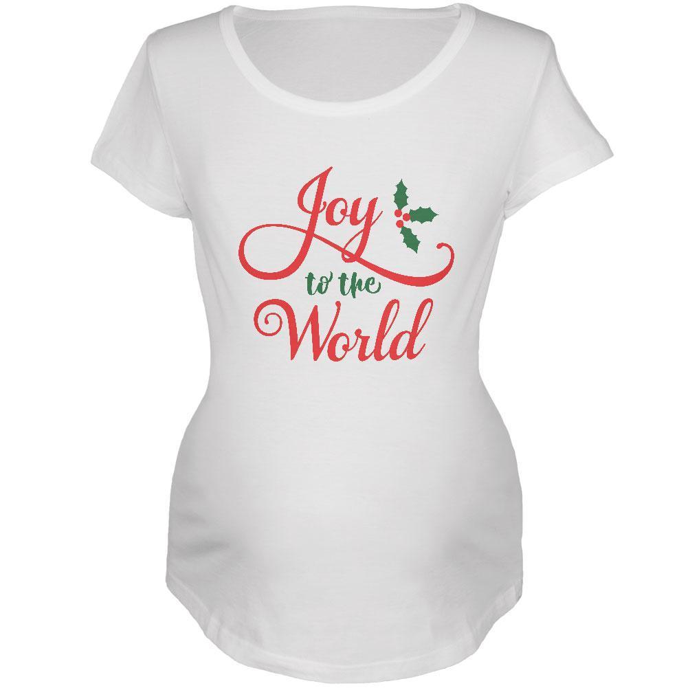Christmas Joy to the World Script Maternity Soft T Shirt
